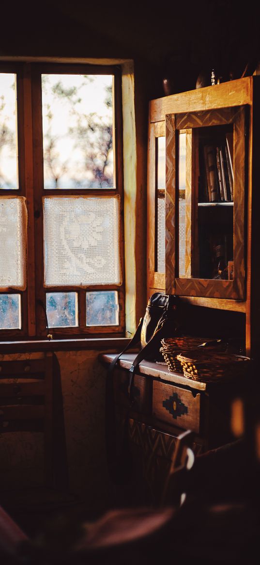 cupboard, window, bag, interior