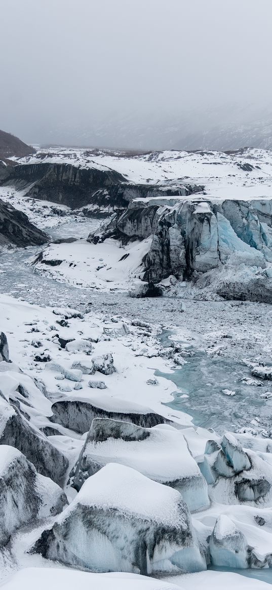 glaciers, snow, rocks, white