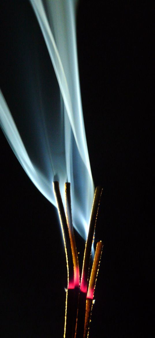 incense, sticks, smoke, macro