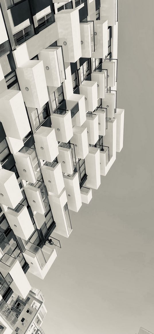 hotel, building, house, architecture, sky, black and white