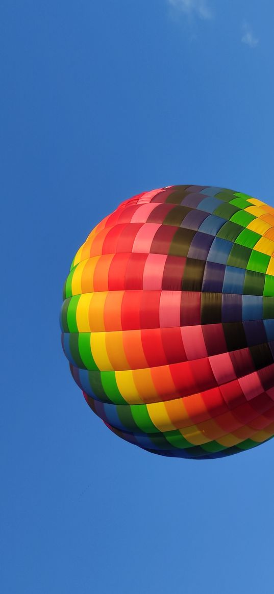 balloon, colorful, sky, blue, trees