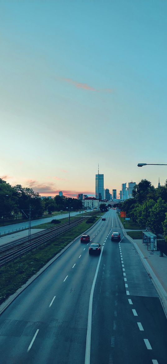 city, road, avenue, warsaw