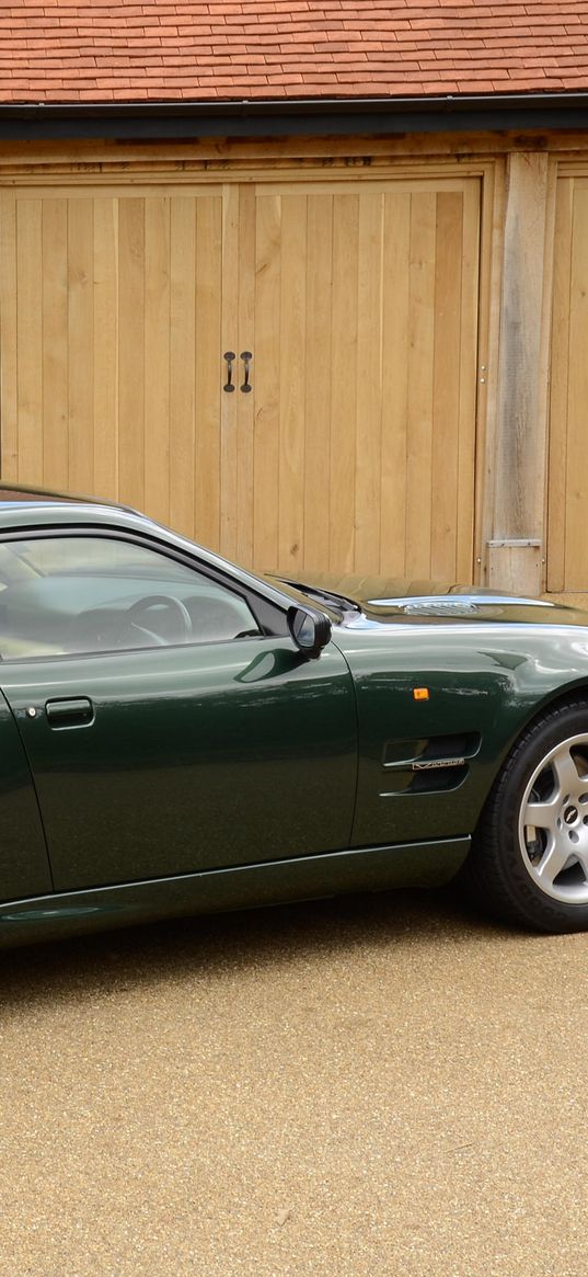 aston martin, v8, vantage, 1993, green, side view, auto