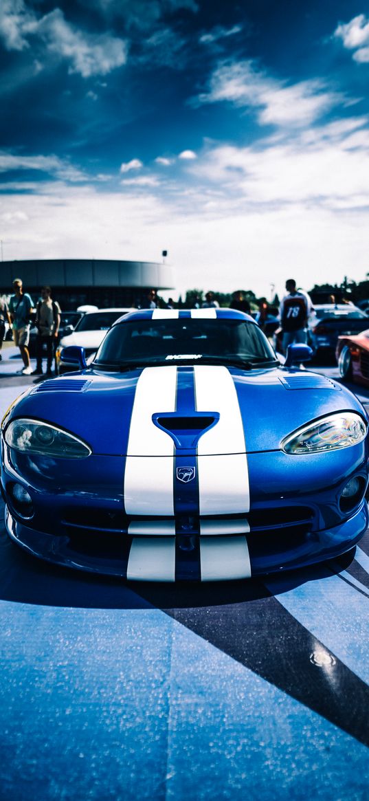 dodge viper, dodge, car, blue