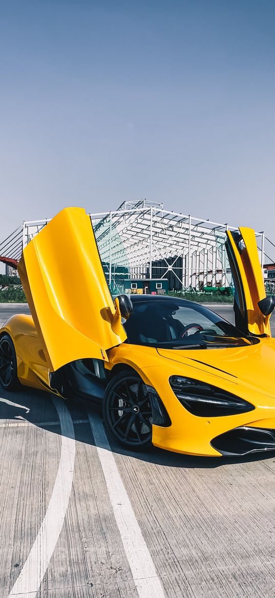 mclaren, 720s, mclaren 720s, spider, car, yellow