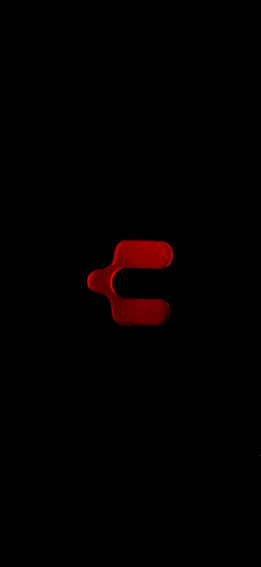 symbol, red, black background