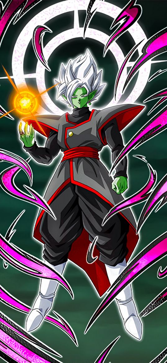 zamasu, dragon ball, anime, warrior, fireball, magic, art