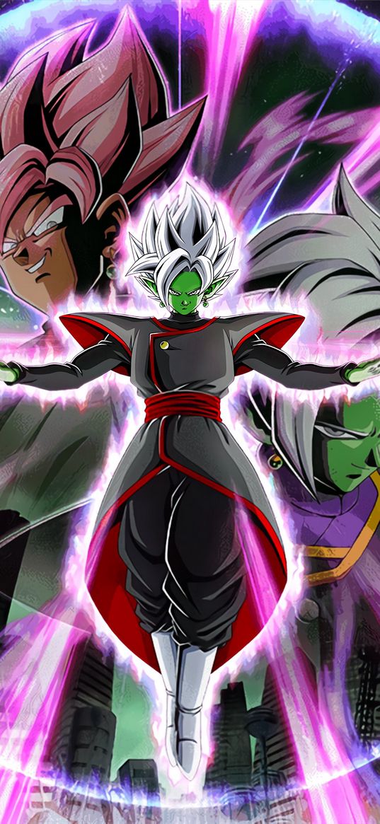 zamasu, dragon ball, anime, warrior, magic, houses, city, art