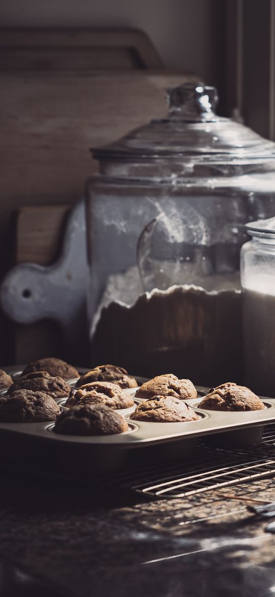 cupcakes, pastries, dessert, jar