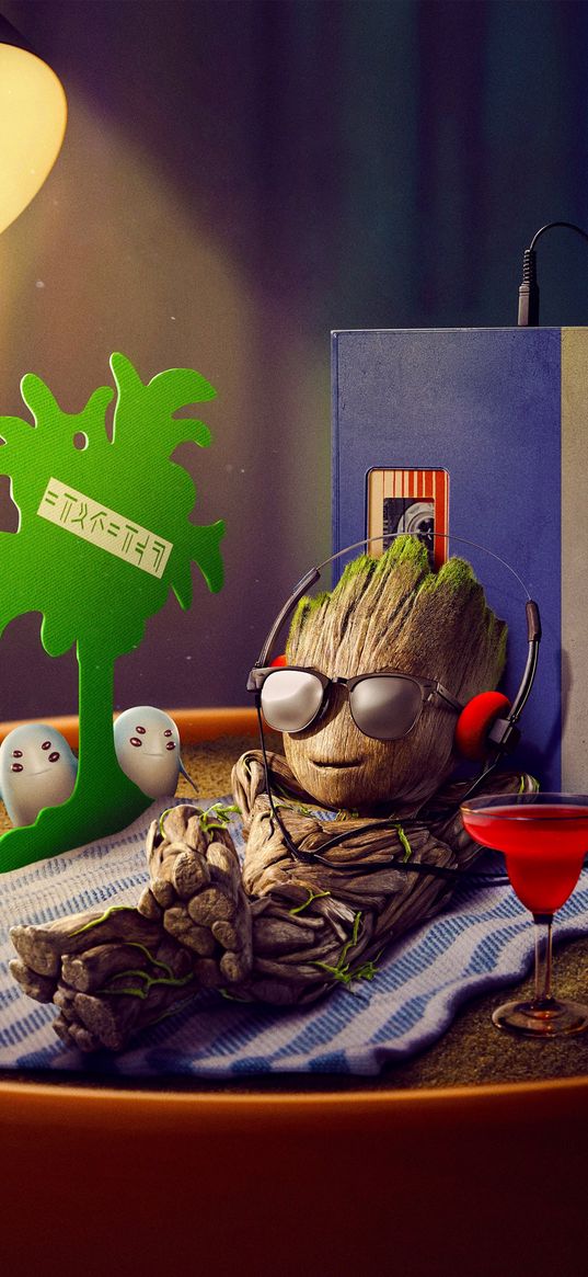 groot, tree, superhero, marvel, player, cocktail