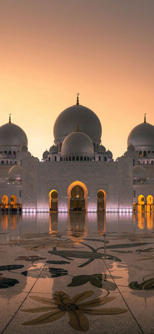 mosque, architecture, islam, flowers