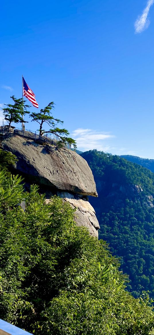 rock, stones, flag, america