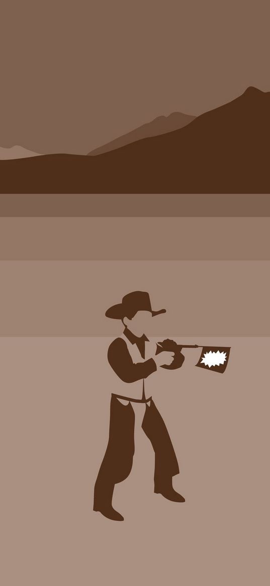 cowboy, hat, gun, shot