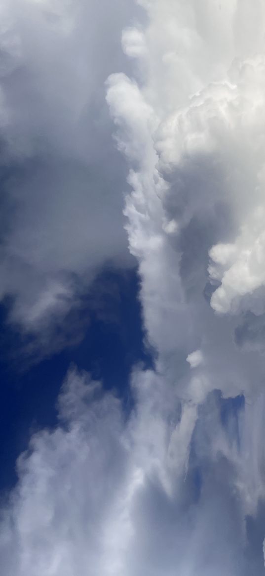 clouds, thick, blue sky