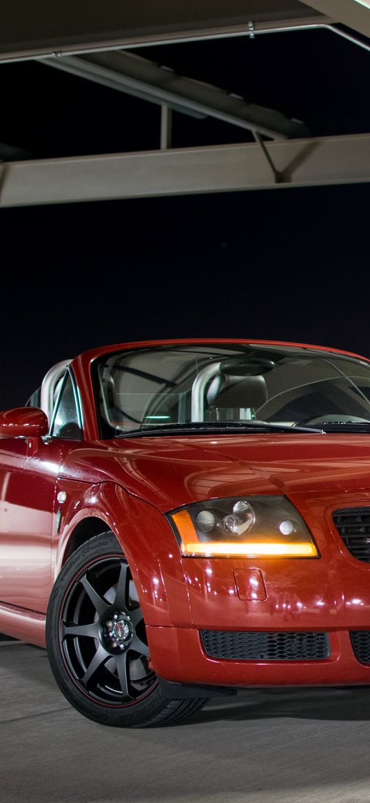 audi tt, audi, car, red, headlight