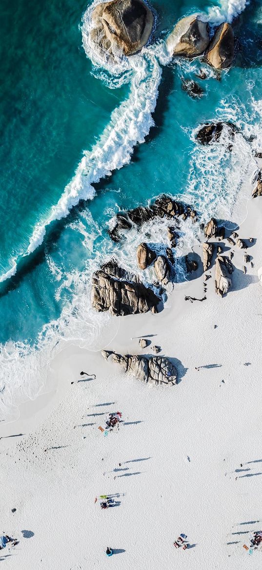 sea, white, nature, beach, aerial view