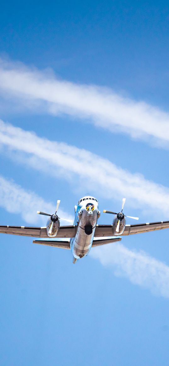 airplane, aviation, sky, stripes