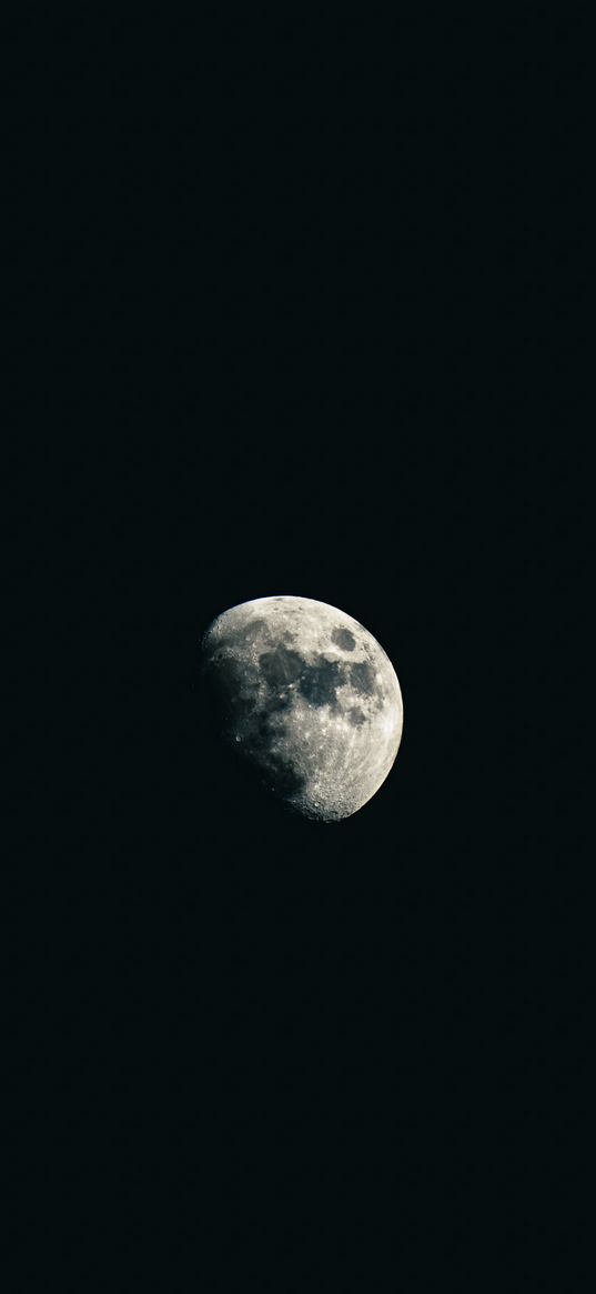 moon, craters, black background, space