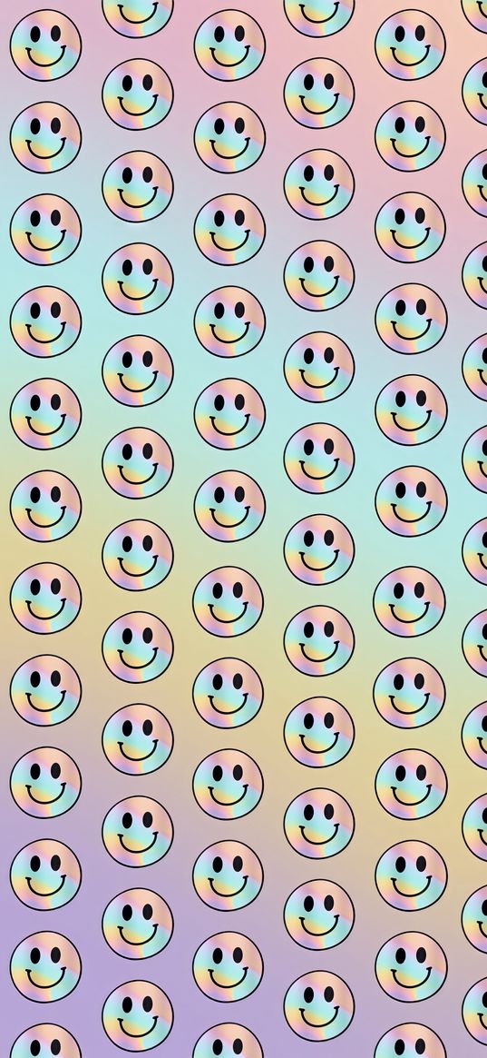 emoticons, faces, multicolored, pink, yellow, blue, pastel background