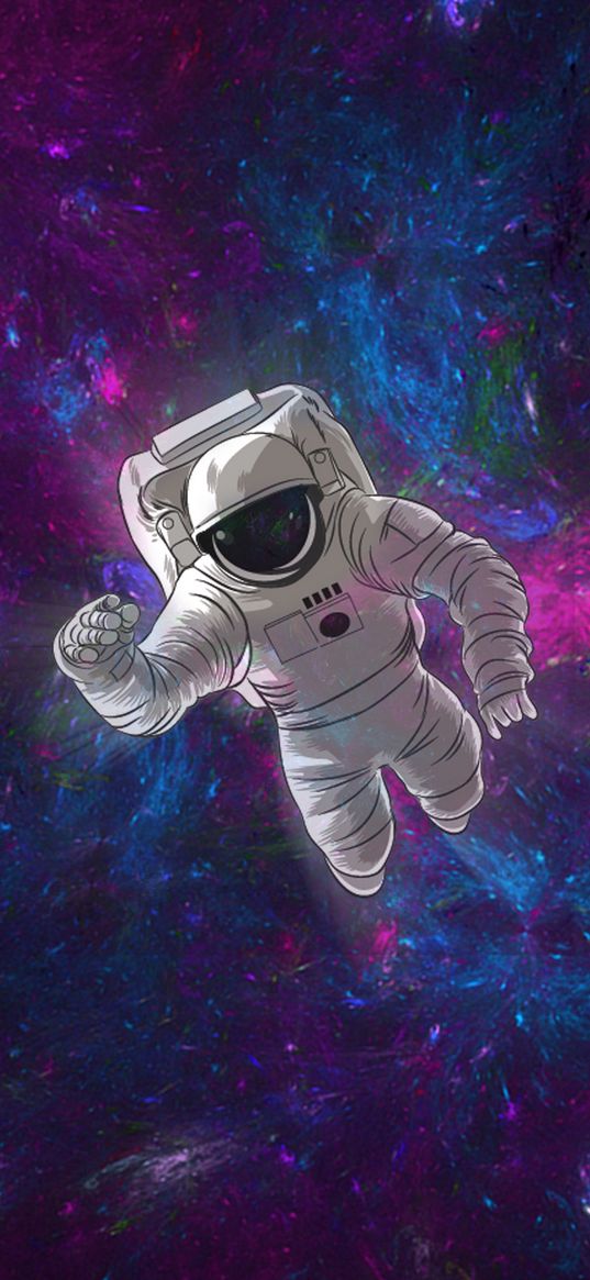 cosmonaut, astronaut, spacesuit, space, colorful, art