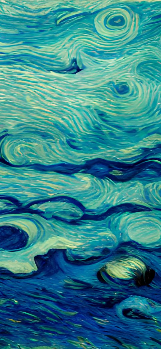 sea, blue, vincent van gogh, art