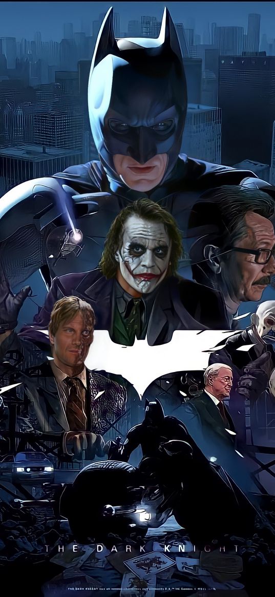 batman, dark knight, superhero, dc, movie, joker, characters, city, poster