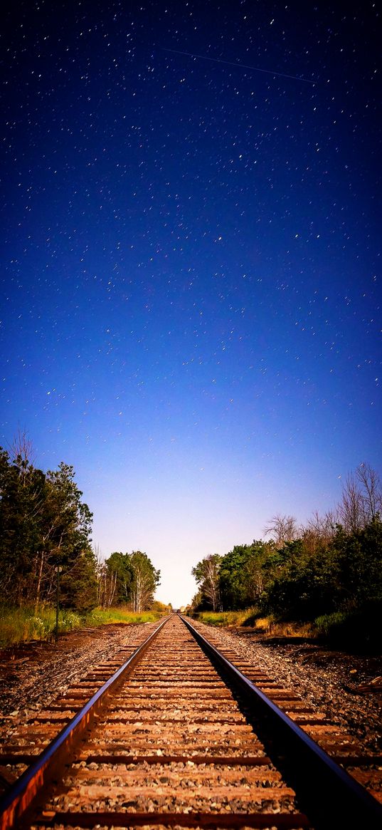 railroad, sky, nature