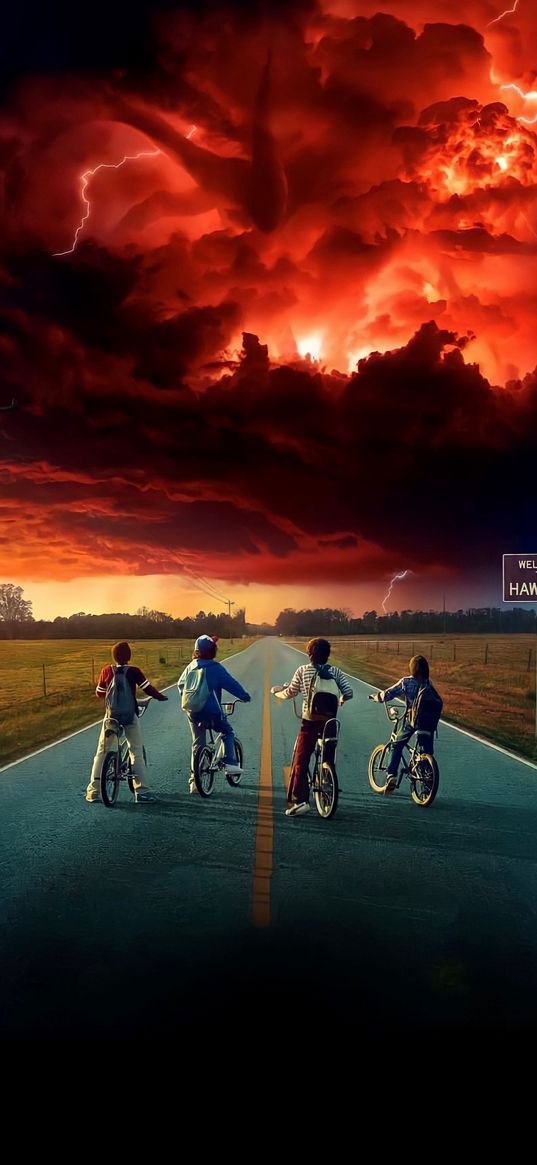 stranger things, hawkins, road