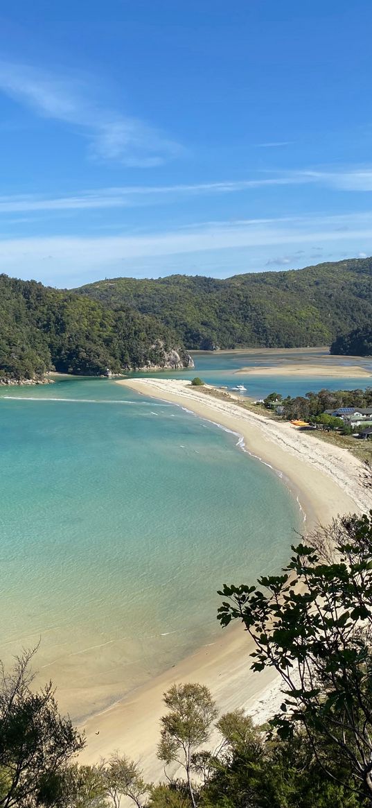 bay, coast, beach, new zealand