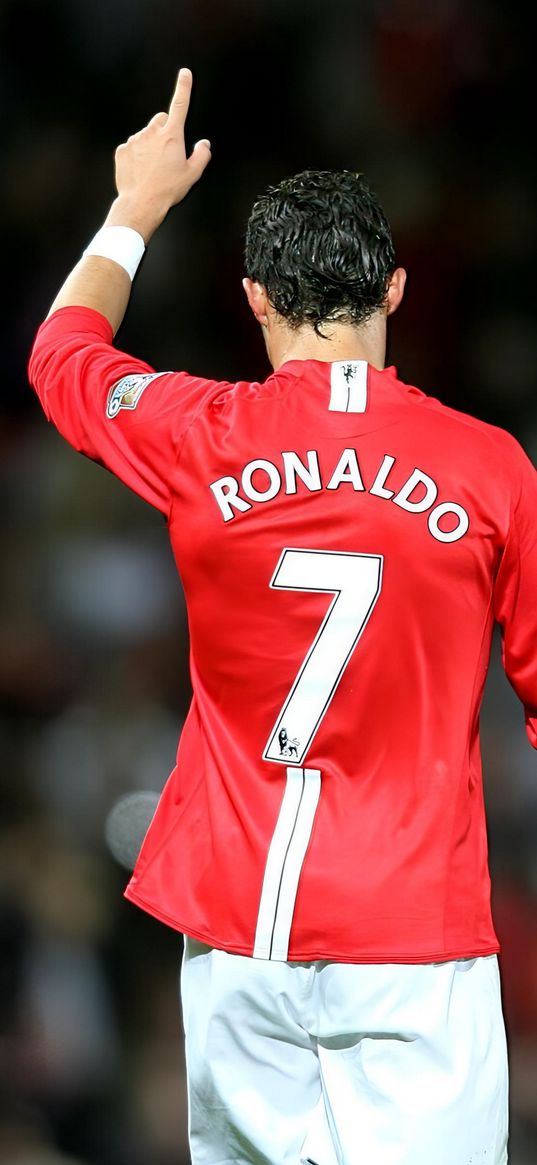 cristiano ronaldo, football player, manchester united, football, back