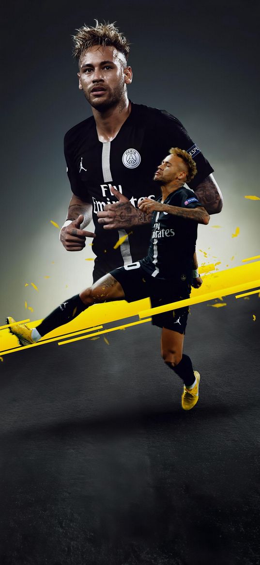 neymar, football player, brazil, psg, football, portrait, art