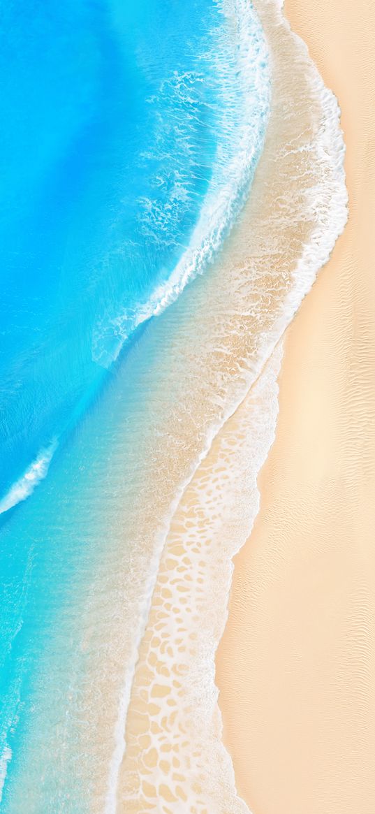 sand, waves, ocean, blue