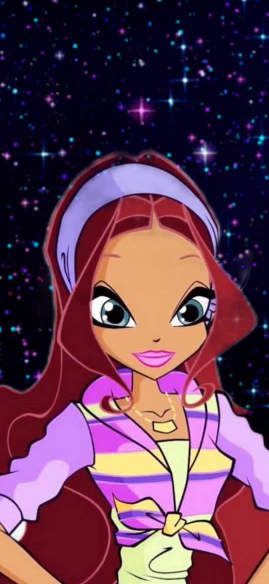 leila, winx, animated series, girl, cosmos, art