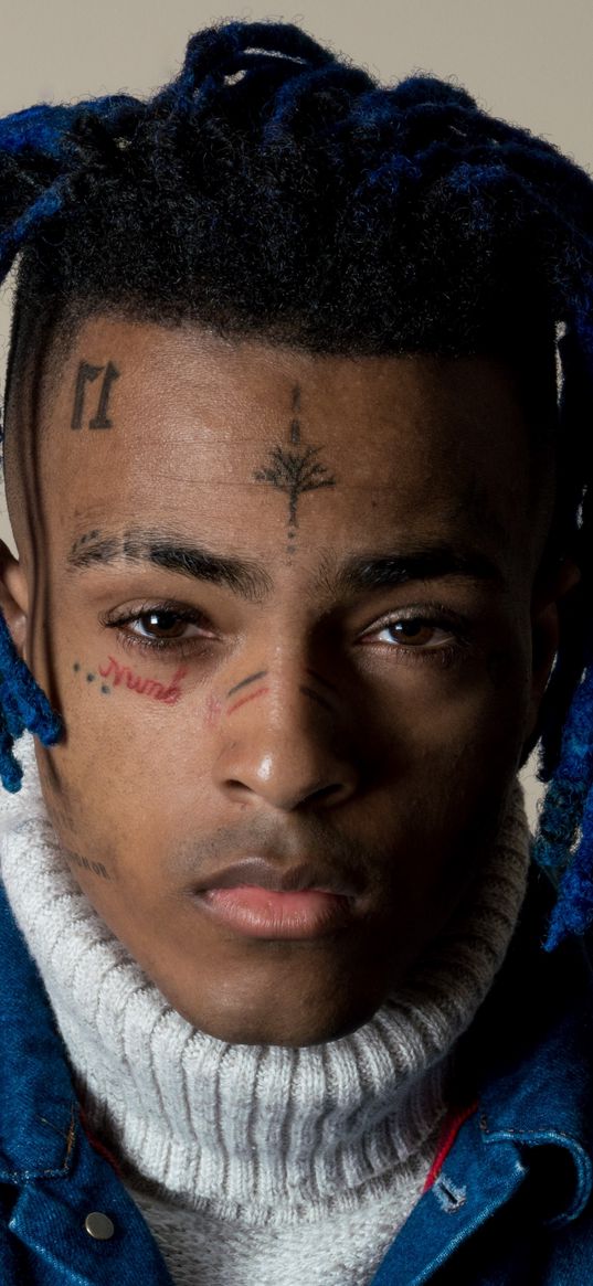 xxxtentacion, rapper, guy, face, tattoo, dreadlocks, rap