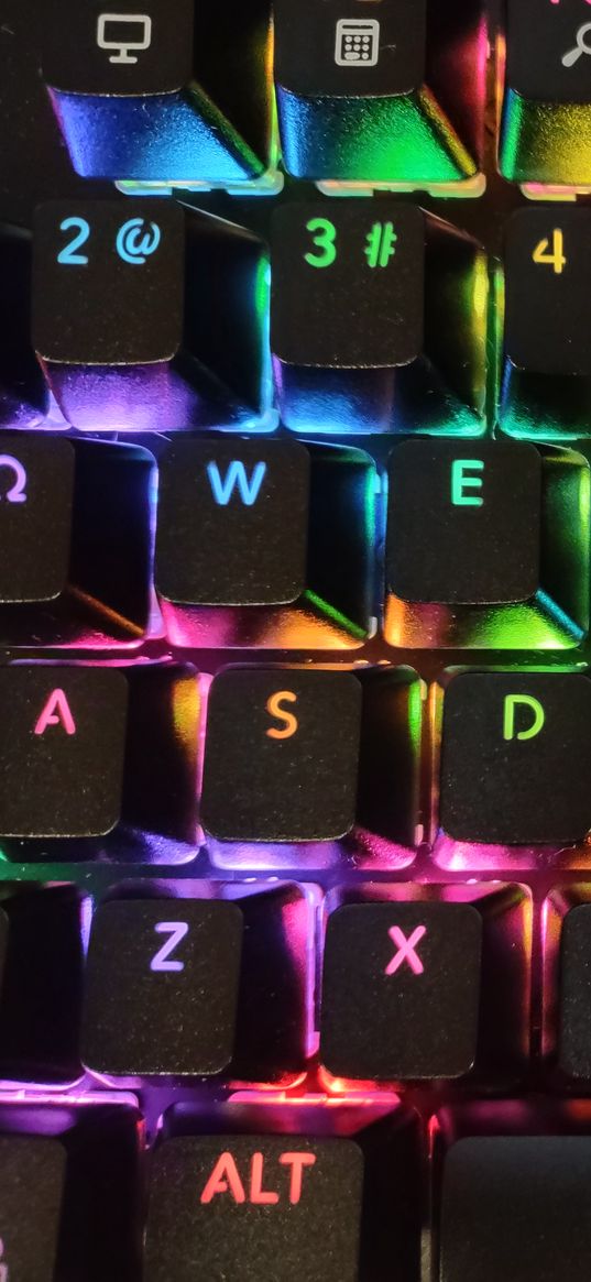 buttons, keyboard, rgb, backlight, multicolored, technique