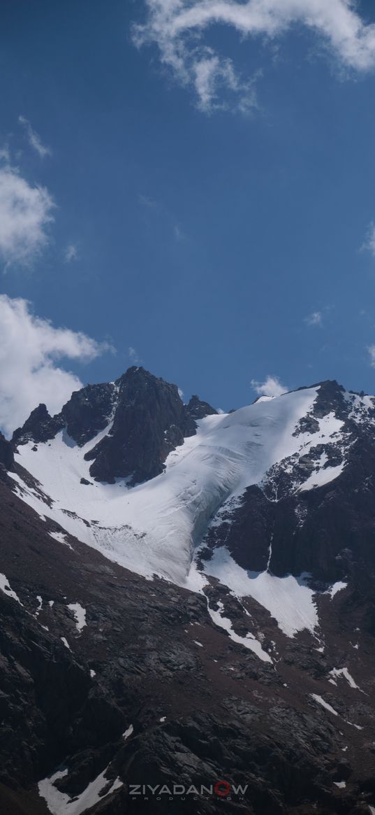 mountains, almaty, sky