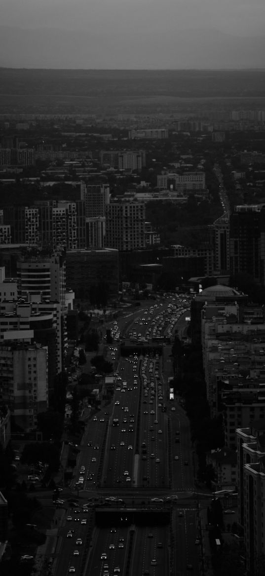 almaty, road, cars