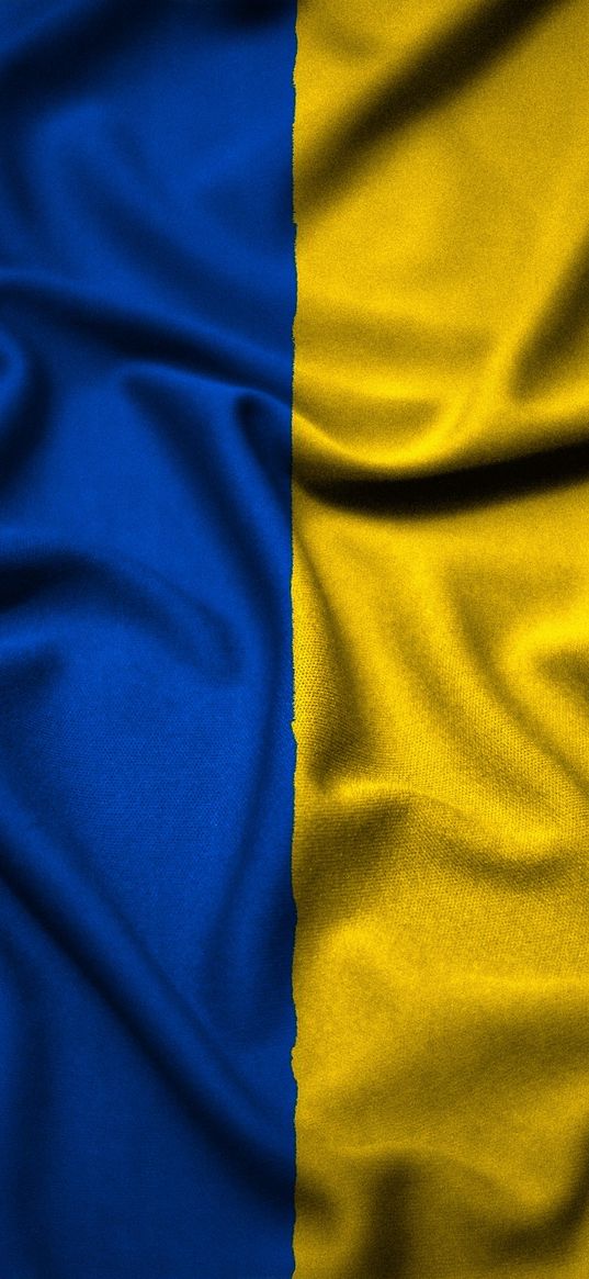 flag, blue, yellow, waves, ukraine