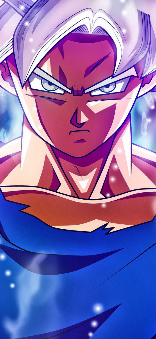 goku, dragon ball, anime, character, magic, portrait, art