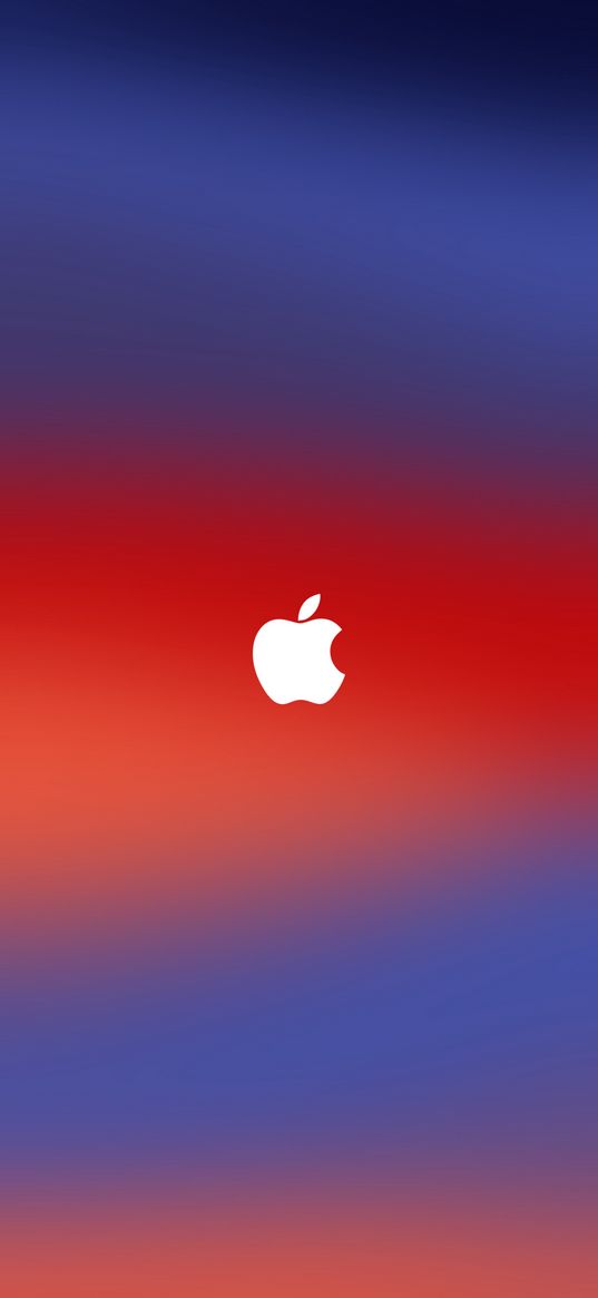 apple, logo, gradient, blue, red, art