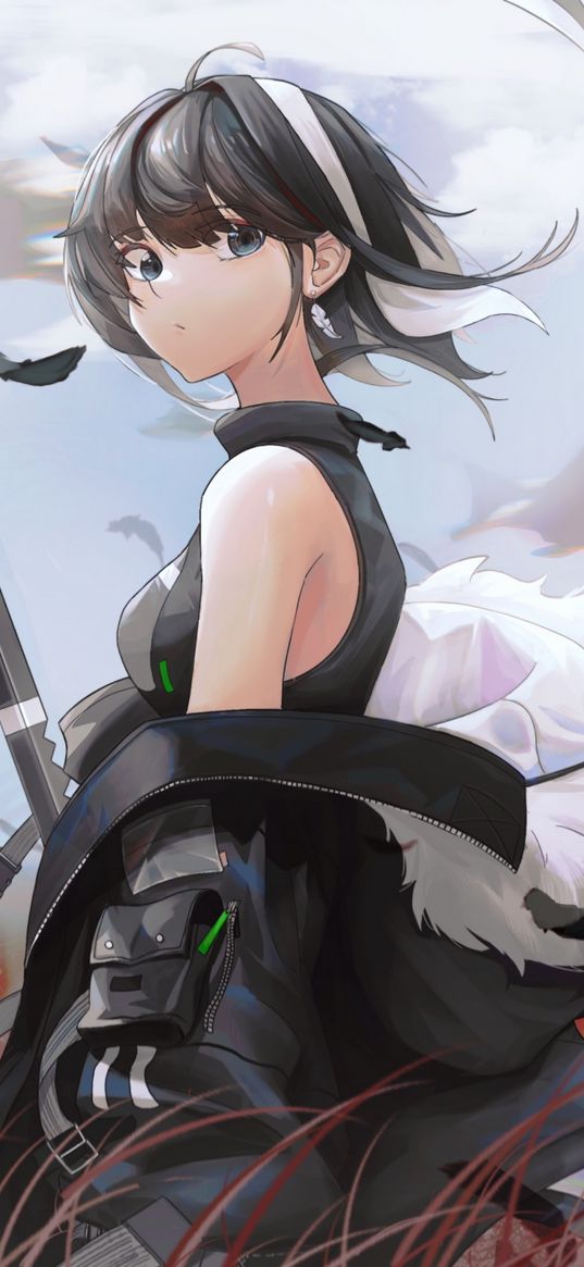 la pluma, arknights, anime, girl, art, game