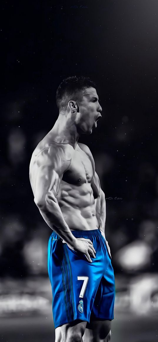 cristiano ronaldo, football player, manchester united, football, black and white, blue