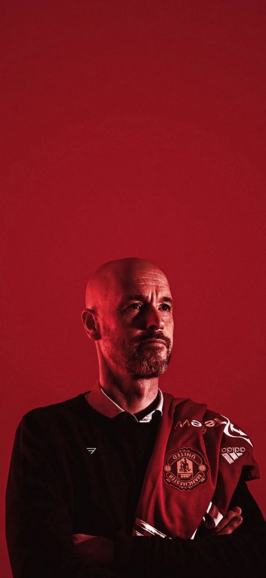 eric ten hag, manchester united, football, uniform, red