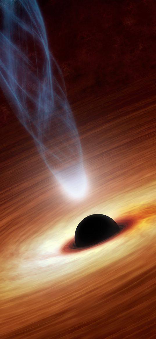 black hole, funnel, stars, space