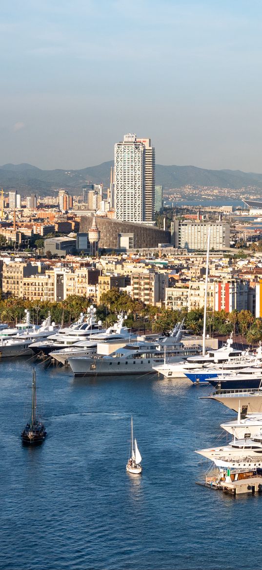 ships, port, buildings, sea, city