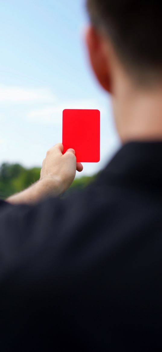 card, red, referee, football, black, cards, guy, nature