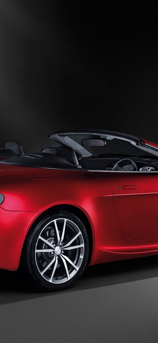 aston martin, v8, vantage, 2008, red, side view, style, cabriolet