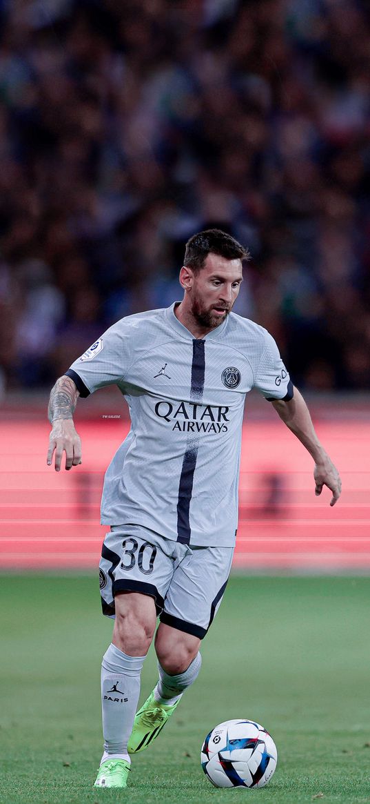 lionel messi, footballer, paris saint-germain, psg, ball, football field, stadium, football