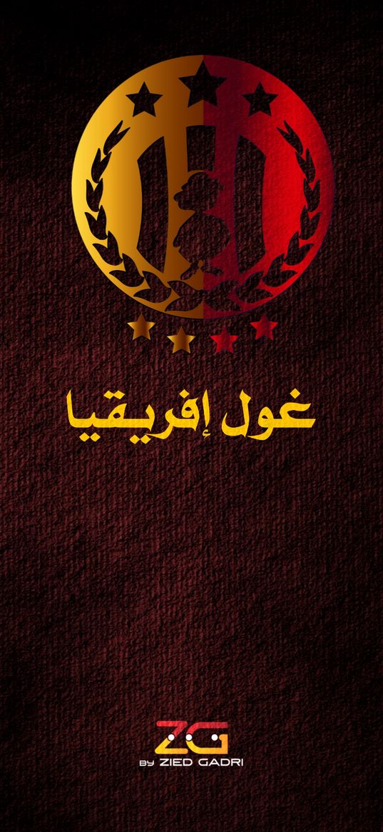 esperance tunis, football club, emblem, red, gold