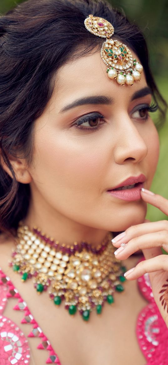 raashi khanna, actress, model, indian, jewelry, portrait